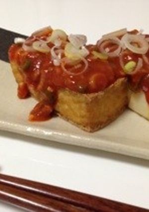厚揚げのネギ味噌のせ-レシピのメイン写真