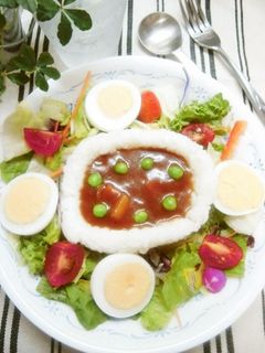 【お洒落なカフェ風サラダ&カップカレー】-レシピのメイン写真