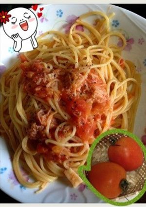 トマトとホタテのパスタ-レシピのメイン写真