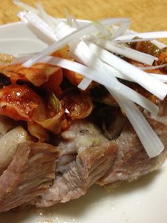 ♡ウんマー♡ 塩豚角煮 キムチと白髪葱-レシピのメイン写真