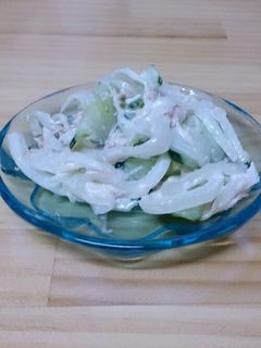 玉ねぎときゅうりとシーチキンの簡単サラダ-レシピのメイン写真