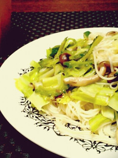 超簡単!緑野菜の油ぞーめん-レシピのメイン写真