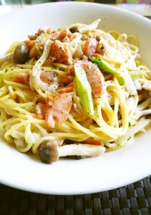 幸せサーモンクリームパスタ-レシピのメイン写真