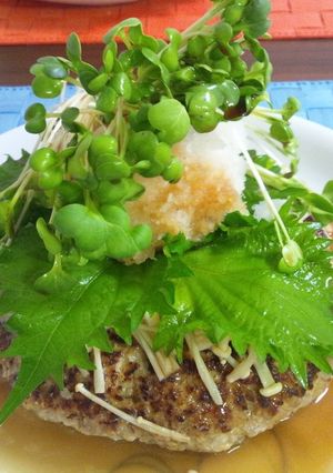 簡単×男子料理：モチフワおろし豆腐バーグ-レシピのメイン写真