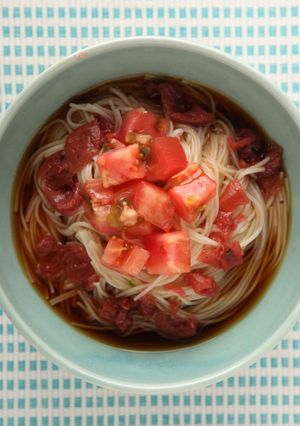 トマト&梅干しそうめん CanCam-レシピのメイン写真