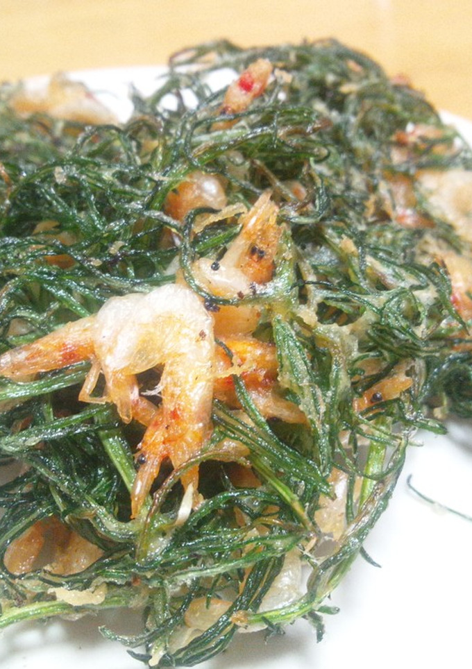 おかひじきと桜エビのサクッとかき揚げ-レシピのメイン写真