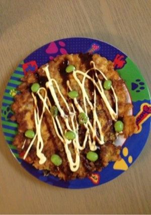 レタスと枝豆のピリ辛お好み焼き-レシピのメイン写真