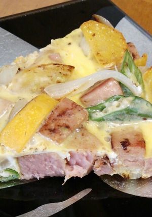 スパムと夏野菜のオープンオムレツ-レシピのメイン写真