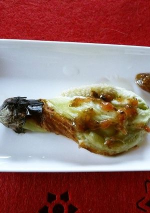 焼き茄子を梅じそソースで～♪-レシピのメイン写真