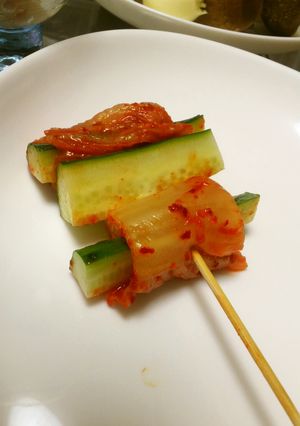 パクパクつまめるキュウリキムチ串-レシピのメイン写真