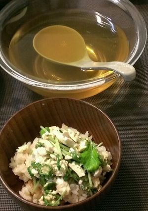 夏！炊き込みご飯の余りで冷やし出汁茶漬け-レシピのメイン写真