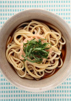 明太マヨ×大葉うどん CanCam-レシピのメイン写真