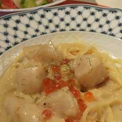 ホタテのクリーム風パスタ-レシピのメイン写真