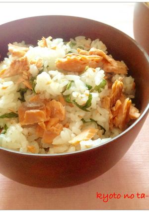 ✿炊飯器で鮭と大葉の炊き込みご飯✿-レシピのメイン写真