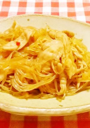 ヘルシー♪鶏ささみとしらたきのきんぴら-レシピのメイン写真