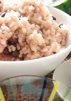 玄米と白米で作る、炊飯器のお赤飯-レシピのメイン写真