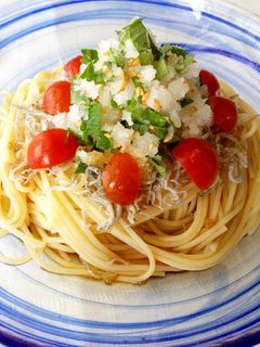 柚子ポンで♪じゃこ大根おろしの冷製パスタ-レシピのメイン写真