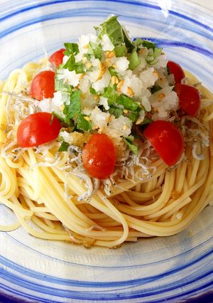 柚子ポンで♪じゃこ大根おろしの冷製パスタ-レシピのメイン写真