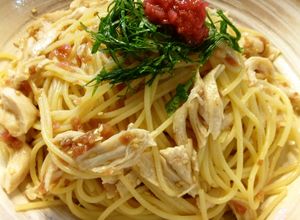 簡単ヘルシー！さっぱり梅ささみパスタ-レシピのメイン写真