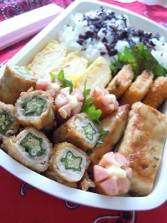オクラの豚肉巻き巻き弁当-レシピのメイン写真