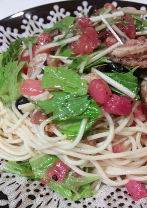 完熟トマトの冷製パスタ-レシピのメイン写真