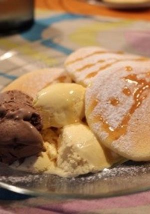 夏はアイスとパンケーキ-レシピのメイン写真