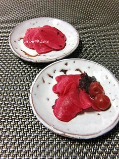 梅干し漬けたら♬新生姜で紅生姜-レシピのメイン写真