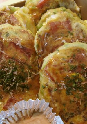 お弁当・おやつにも♫スパム入りお好み焼き-レシピのメイン写真