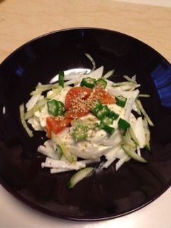 豆腐のオクラ長いもサラダ-レシピのメイン写真