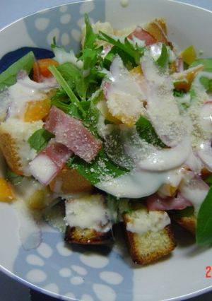 夏の朝食にお薦め！パンサラダ-レシピのメイン写真