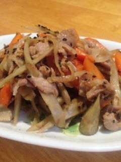 豚肉入りキンピラ-レシピのメイン写真