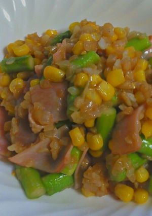 アスパラとコーンのバター醤油ソテー-レシピのメイン写真