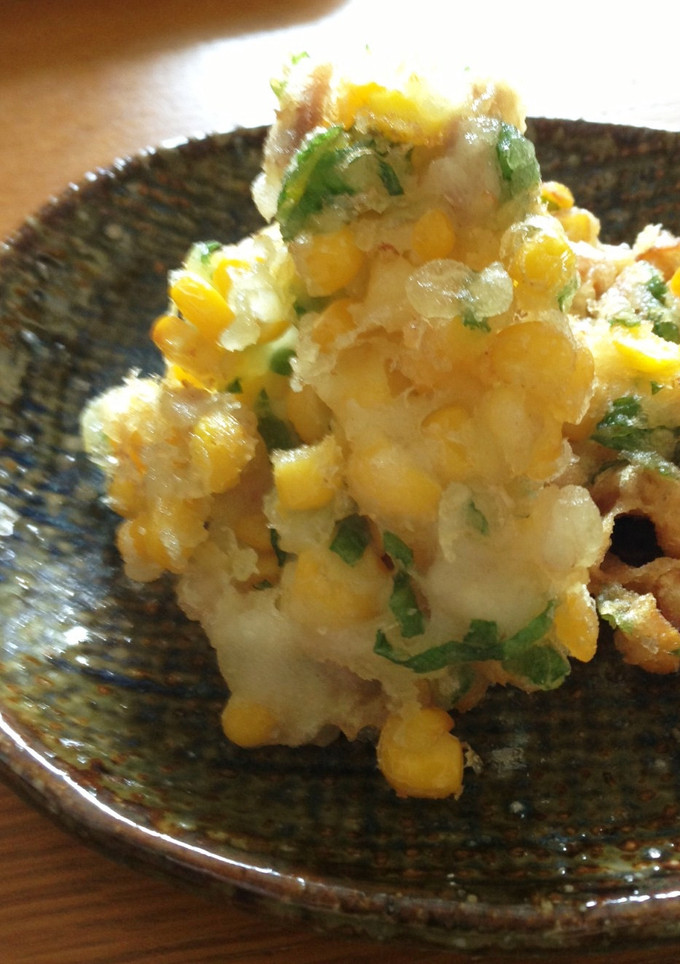 夏野菜☆とうもろこしと豚バラ肉のかき揚げ-レシピのメイン写真