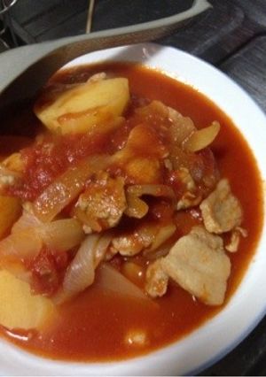 ワインのお供に♪トマト肉じゃが-レシピのメイン写真