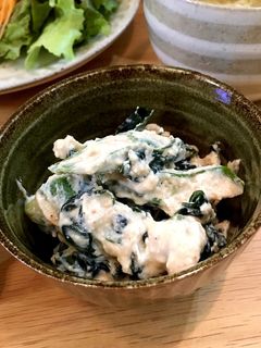 副菜*水切り不要オクラとわかめの白和え-レシピのメイン写真