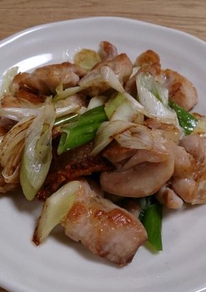 鶏モモとネギの塩炒め-レシピのメイン写真