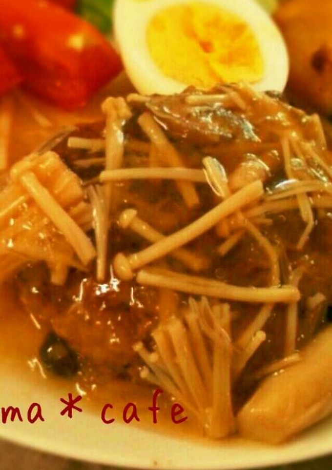 和風ハンバーグ　きのこのみぞれ餡掛け-レシピのメイン写真