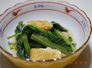 簡単♪　小松菜と小揚のあっさり煮浸し-レシピのメイン写真