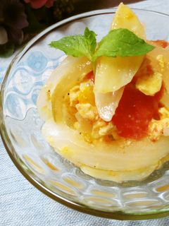 塩麹でトマトと玉ねぎの卵とじ-レシピのメイン写真