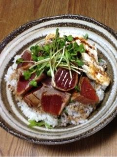 炙りまぐろの山かけ丼-レシピのメイン写真
