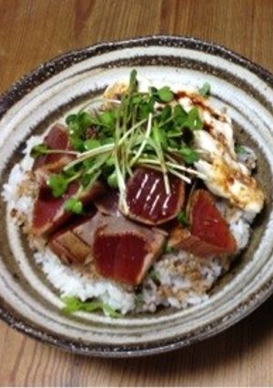 炙りまぐろの山かけ丼-レシピのメイン写真