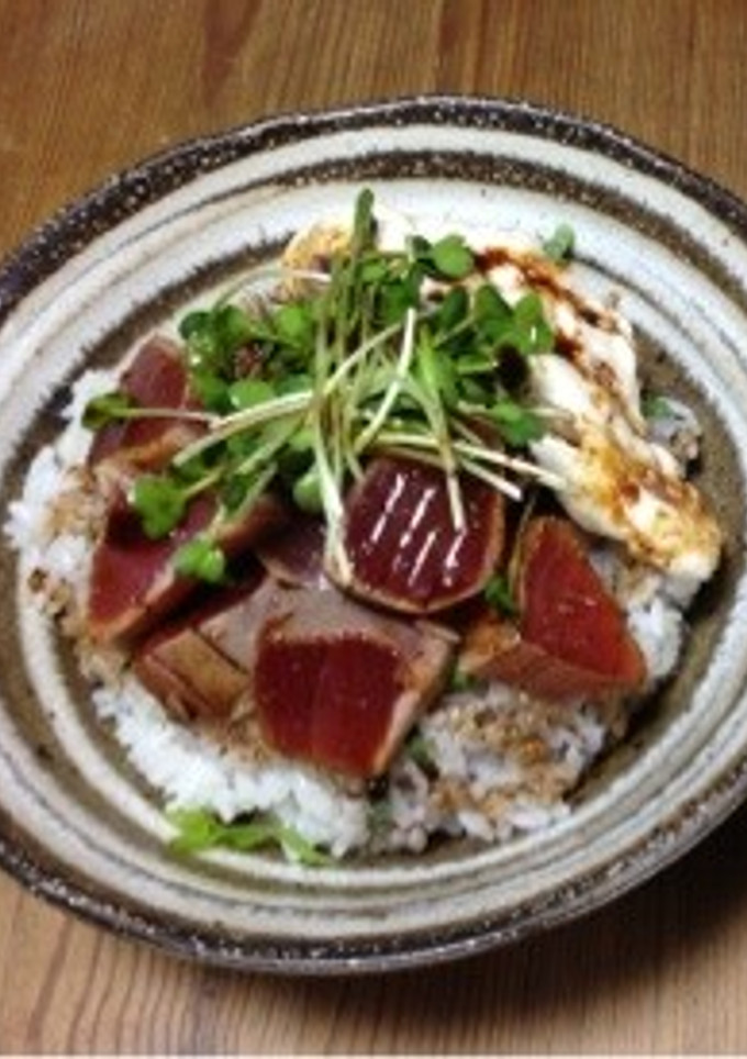 炙りまぐろの山かけ丼-レシピのメイン写真