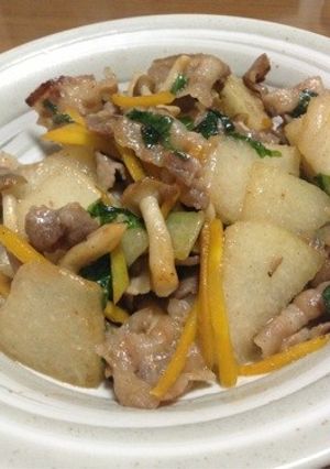 豚バラ肉と冬瓜の炒めもの-レシピのメイン写真