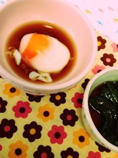 ♥温泉卵のお浸し♥-レシピのメイン写真