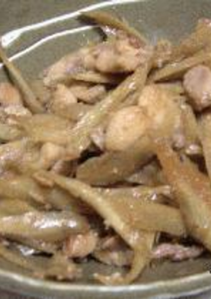 ごぼうと鶏肉の甘辛炒め煮-レシピのメイン写真