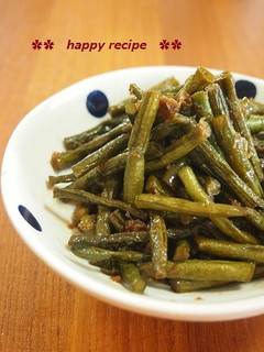 梅香る✿ささげ(インゲン)の炒め煮-レシピのメイン写真