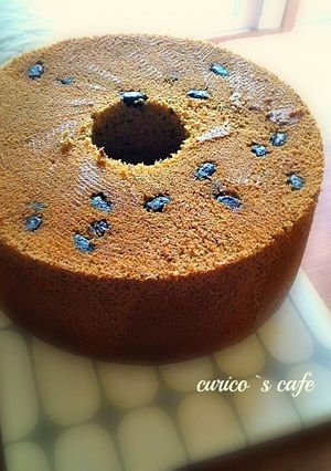 丹波の黒豆グラッセ入り抹茶シフォンケーキ-レシピのメイン写真