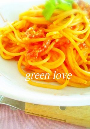 濃厚♪トマトクリームチーズパスタ☆-レシピのメイン写真