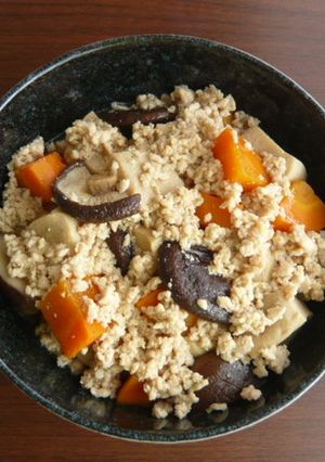 高野豆腐の煮物　鶏そぼろあんかけ-レシピのメイン写真