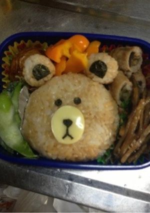 キャラ弁 ラインキャラ ブラウン-レシピのメイン写真